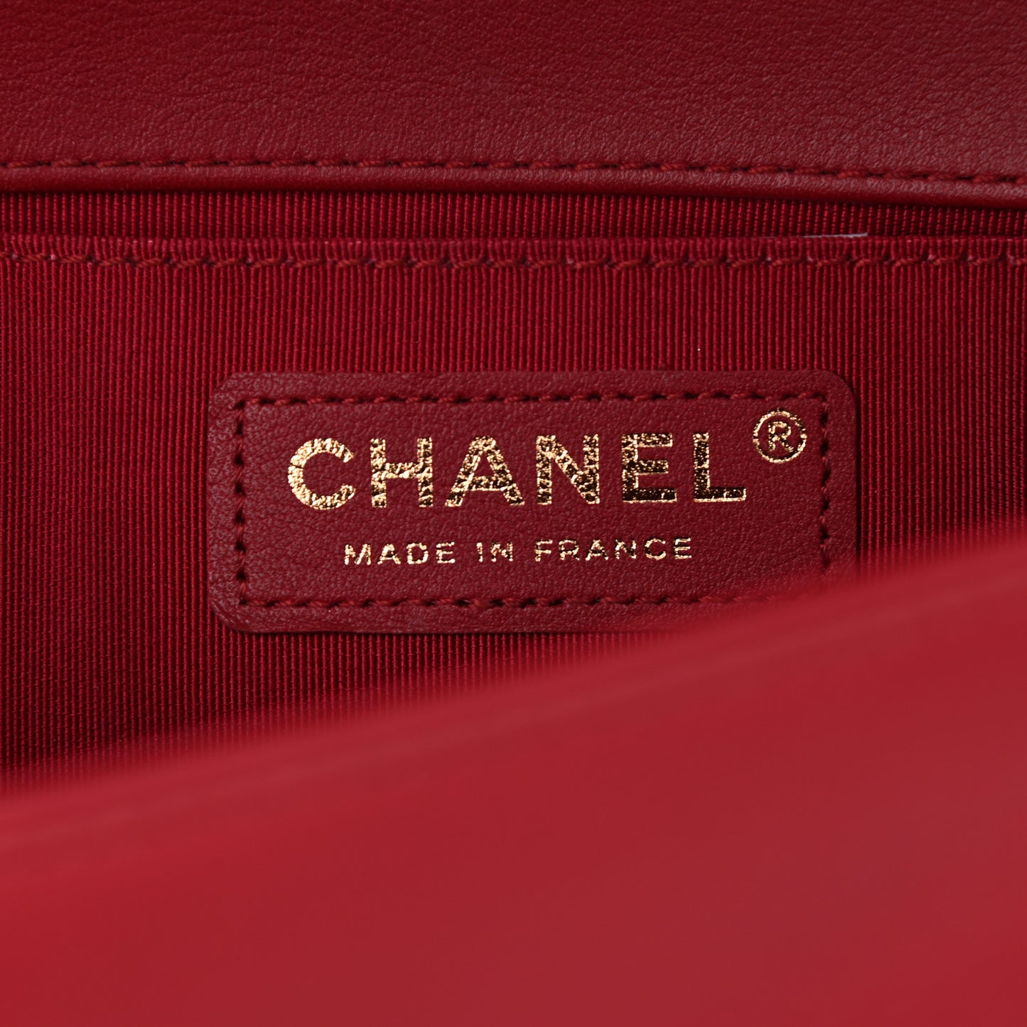 Calfskin Quilted Medium Boy Flap Red