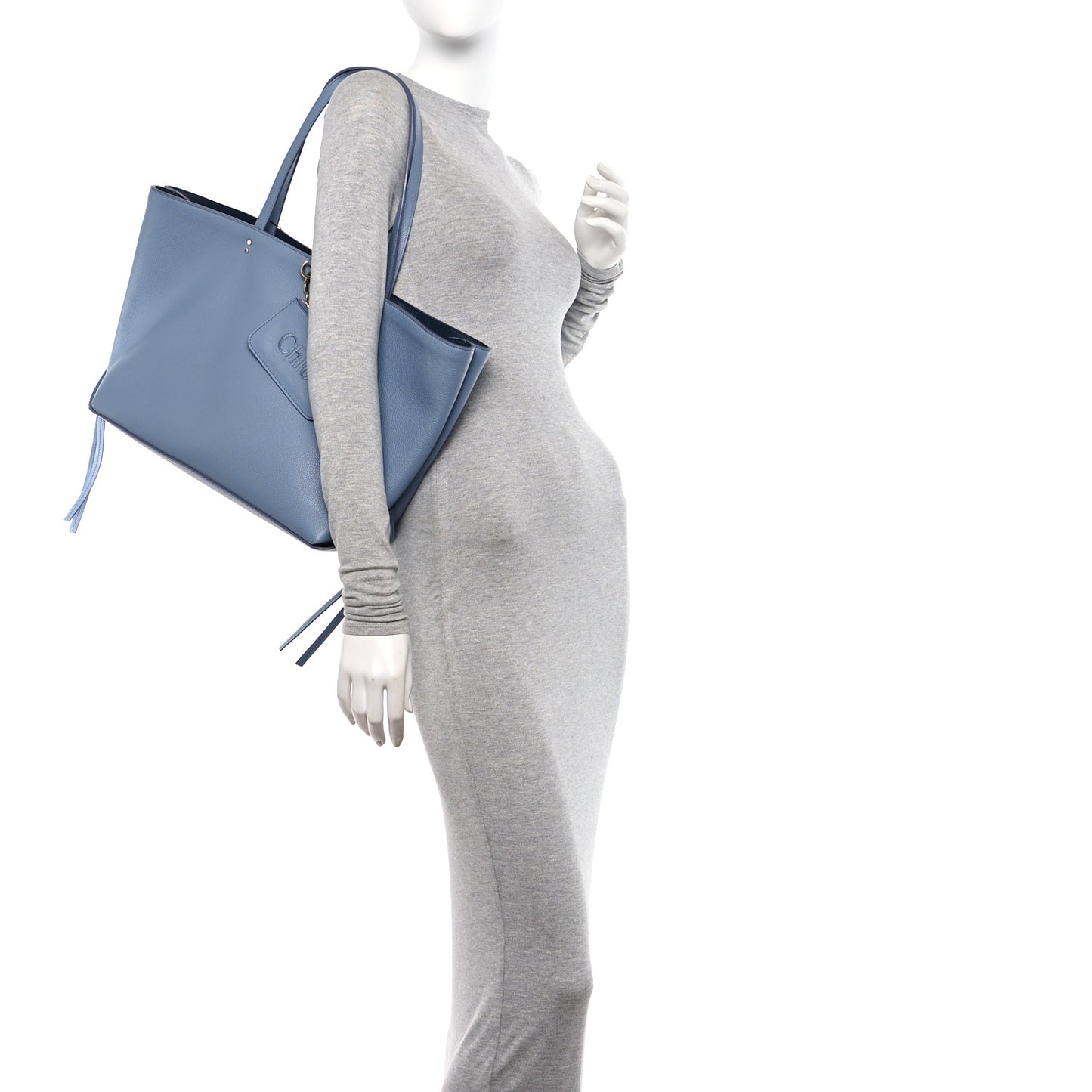 Calfskin Medium East West Sense Tote Shady Cobalt