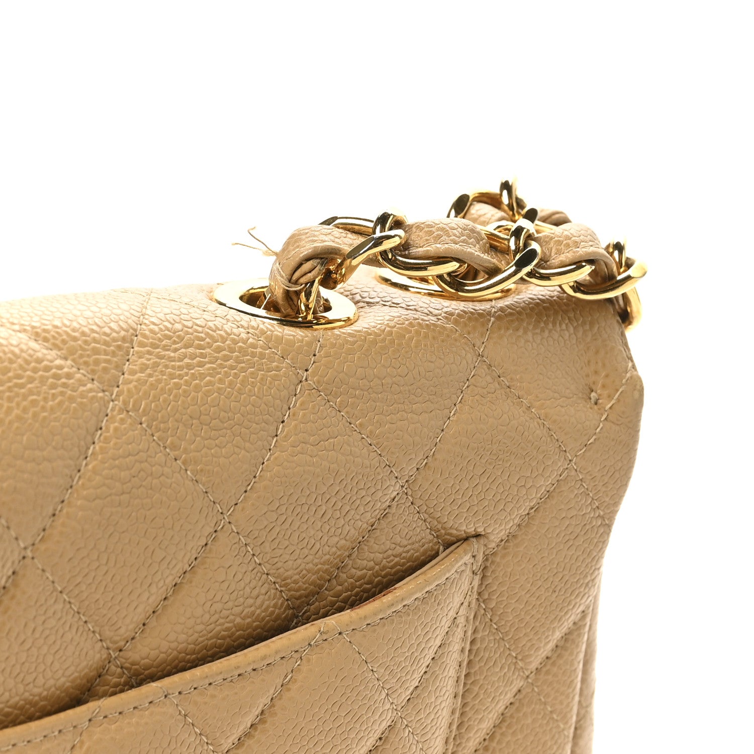 Chanel Caviar Quilted Jumbo Single Flap Beige 11 of 11
