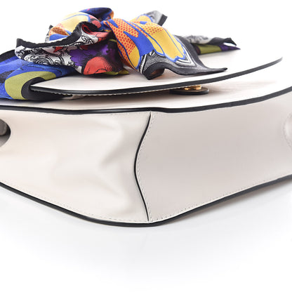 Versace Calfskin Shoulder Bag With Scarf White 8 of 9