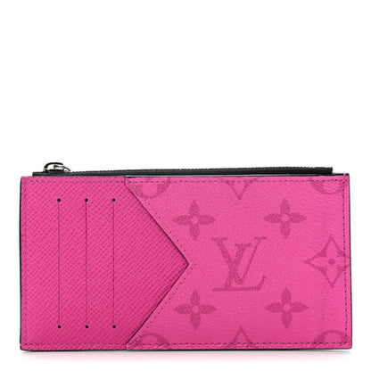Louis Vuitton Taigarama Coin Card Holder Fuchsia 1 of 7