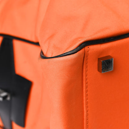 Gucci Nylon Calfskin Duffle Bag Orange 8 of 25