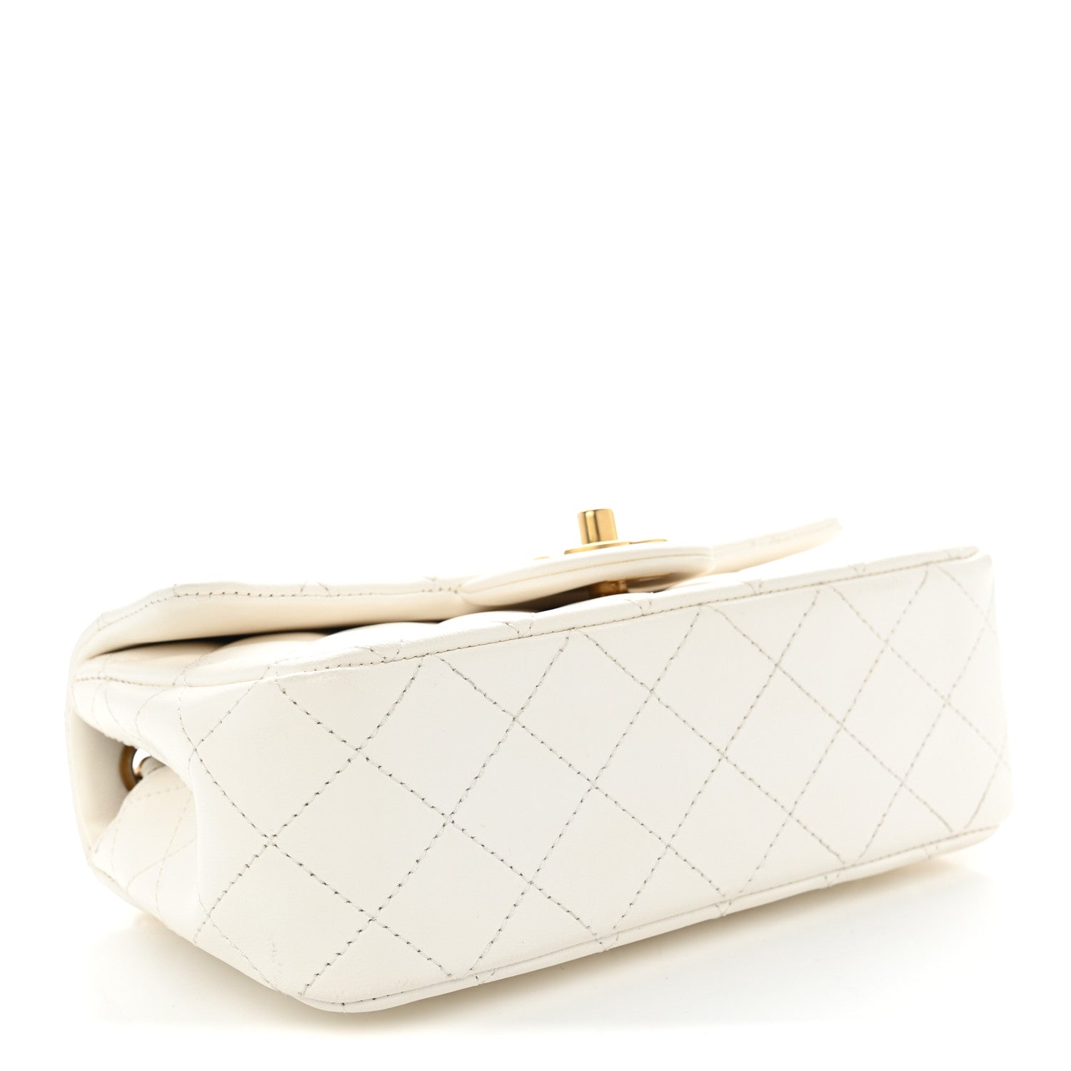 Chanel Lambskin Quilted Mini Rectangular Pearl Crush Flap White 3 of 9