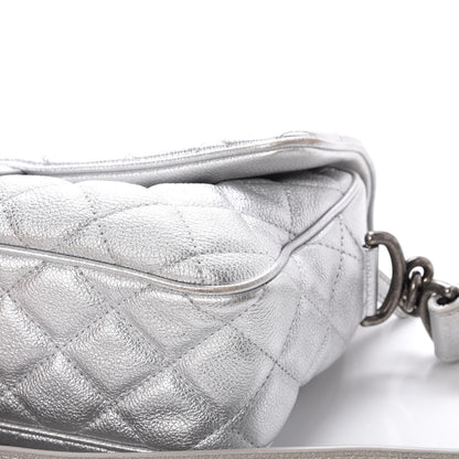 Chanel Metallic Calfskin Quilted Medium Casual Rock Flap Silver 11 of 15