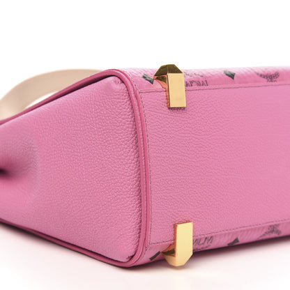 MCM Visetos Corina Shoulder Bag Pink 8 of 10