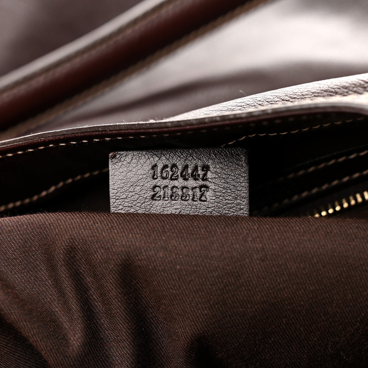Calfskin Large Britt Shoulder Bag Dark Brown