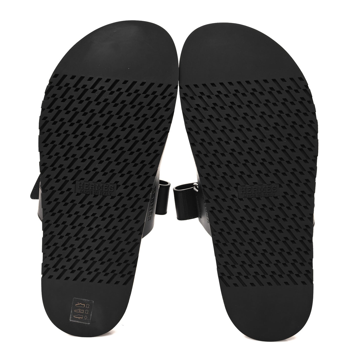 Calfskin Mens Chypre Sandals 43 Black