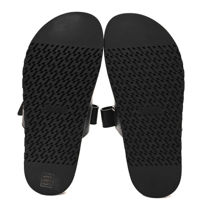 Hermes Calfskin Mens Chypre Sandals 43 Black 5 of 8