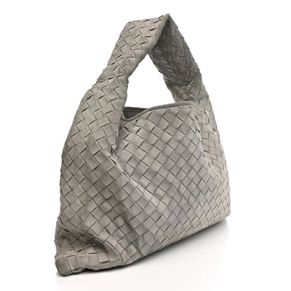 Bottega Veneta Suede Intrecciato Small Hop Sterling 2 of 11