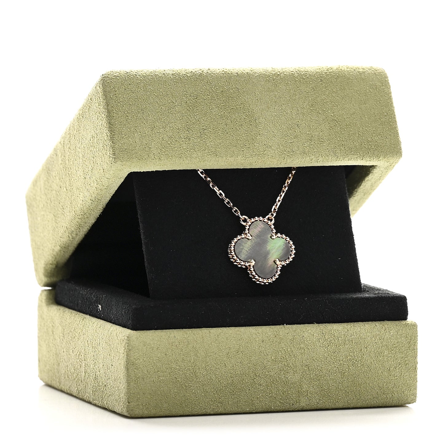 18K Yellow Gold Mother of Pearl Sweet Alhambra Pendant Necklace