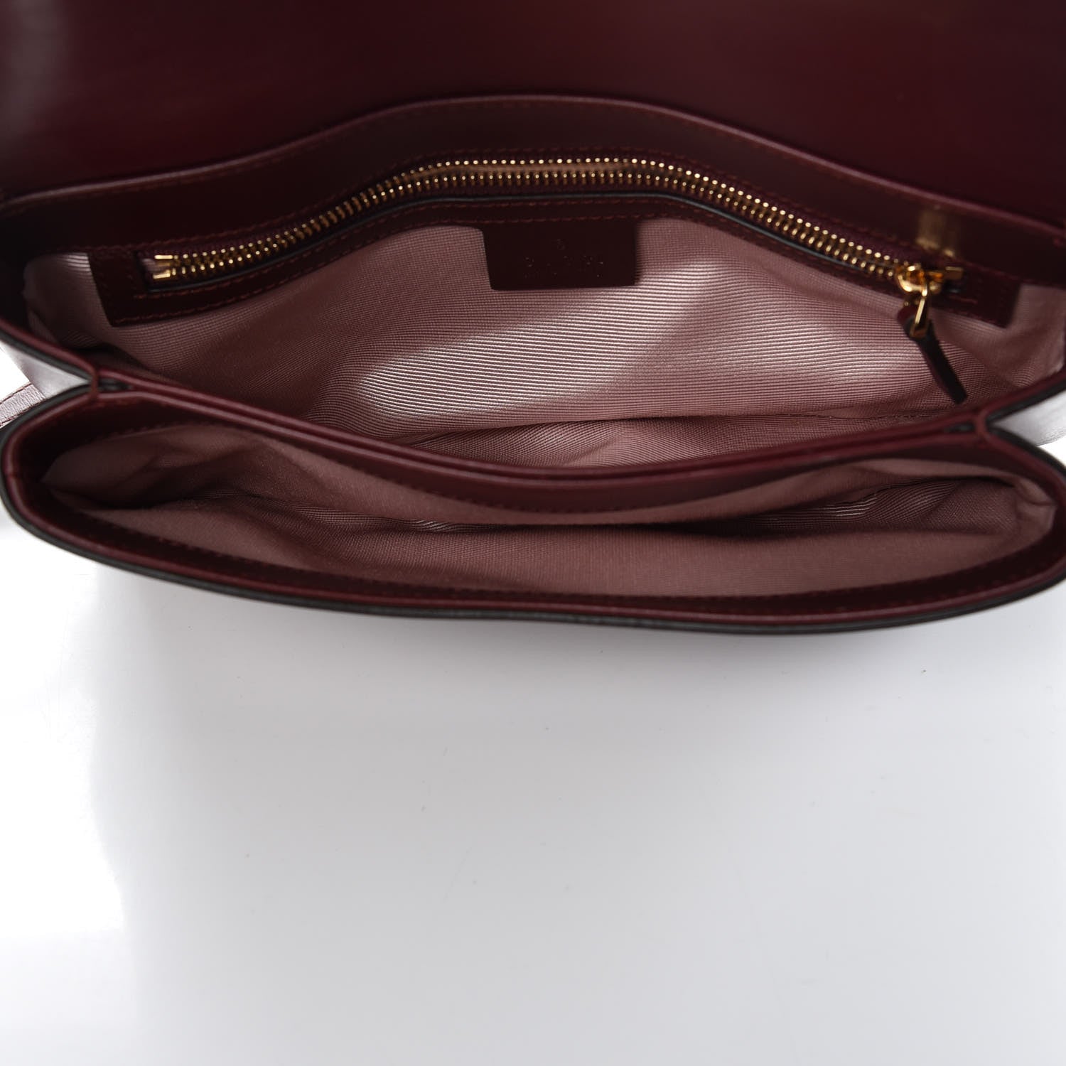 Gucci Vitello Palmellato Lux Small Arli Flap Shoulder Bag Vintage Bordeaux 6 of 8