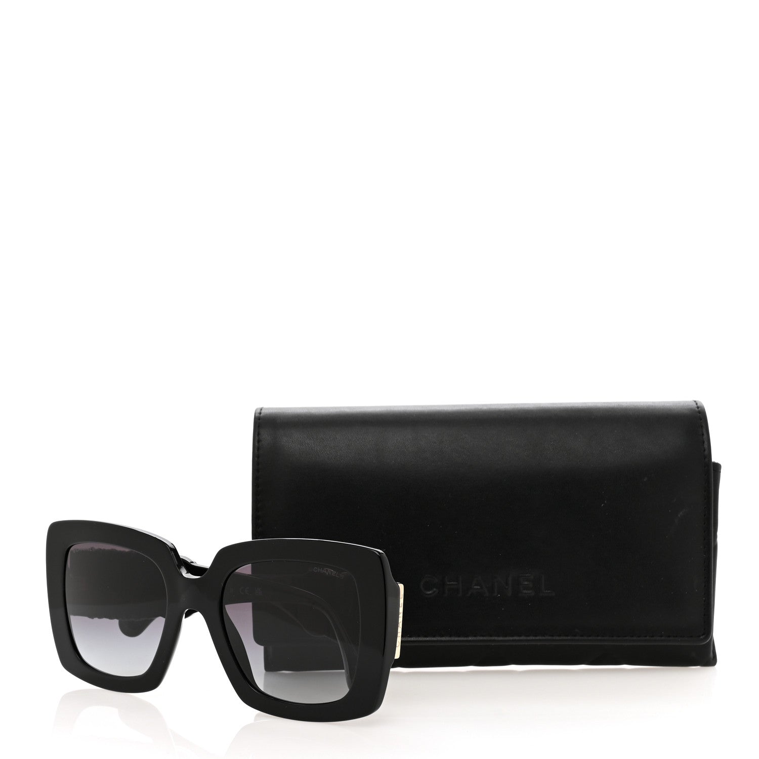 Chanel Acetate Calfskin Square Sunglasses 5474-Q Black 7 of 7
