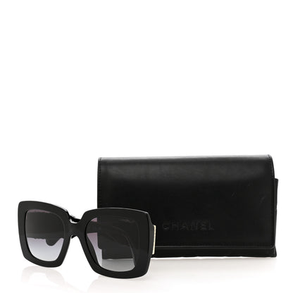 Chanel Acetate Calfskin Square Sunglasses 5474-Q Black 7 of 7