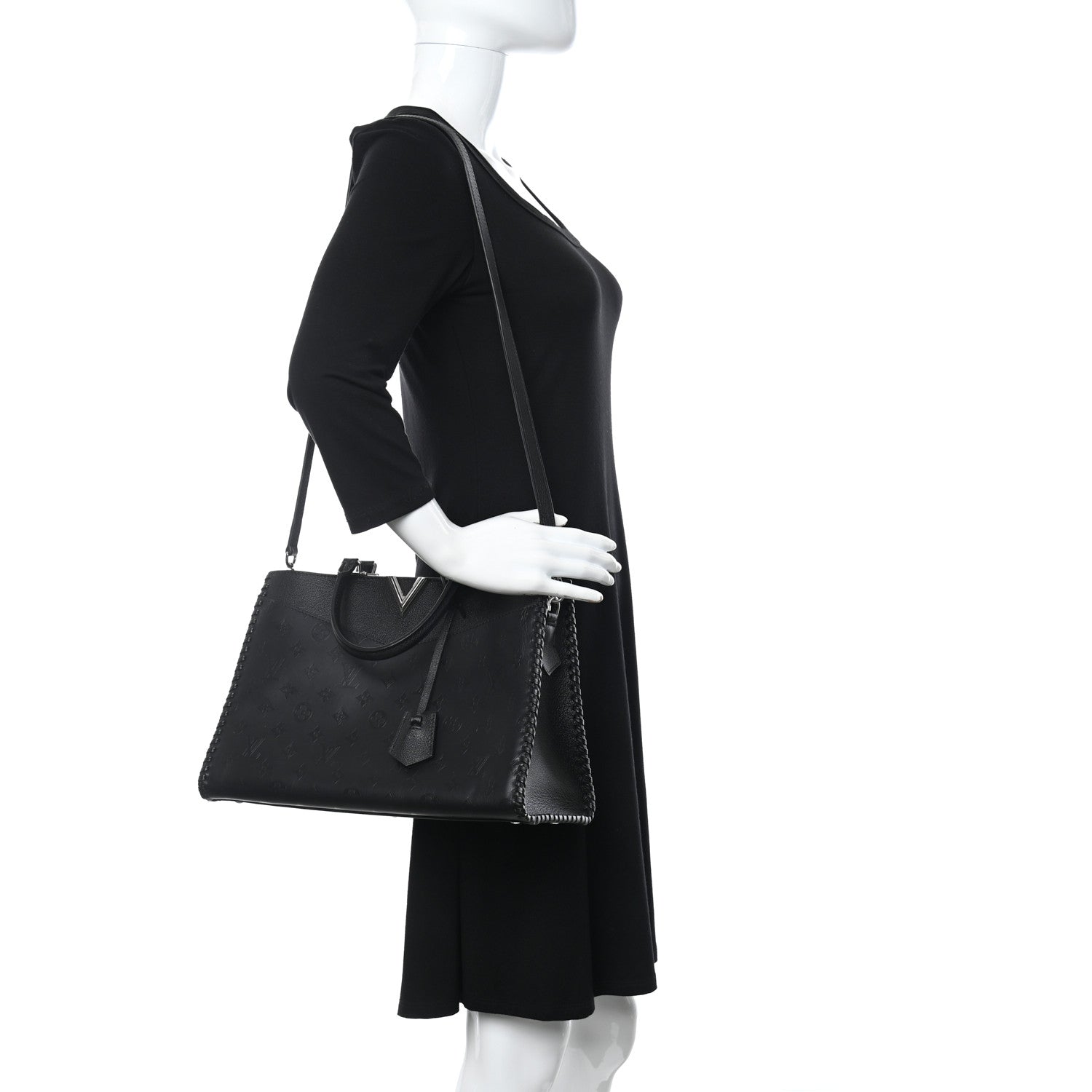Louis Vuitton Monogram Cuir Plume Very Zipped Tote Black 2 of 5