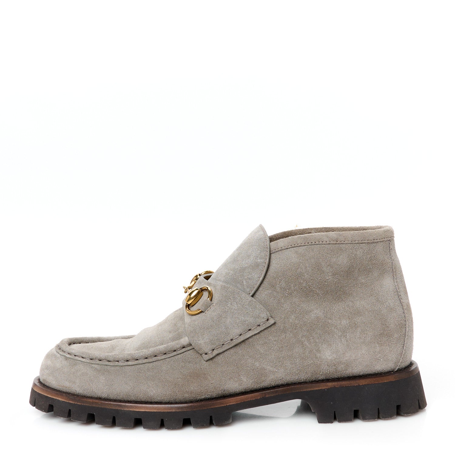Gucci Suede Horsebit Ankle Boots 40 New Fango 1 of 10