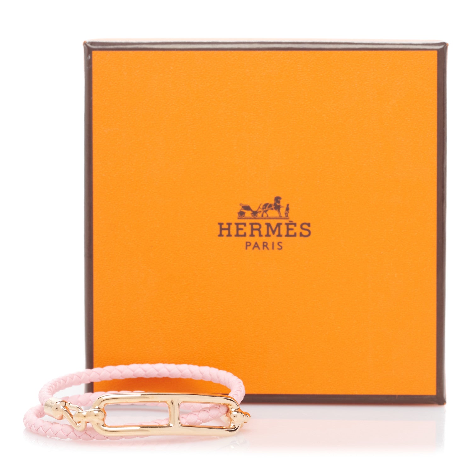 Hermes Swift Roulis Double Tour Bracelet T2 Rose Sakura 2 of 5