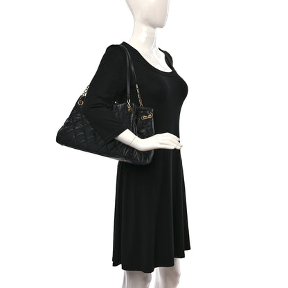 Chanel Calfskin Stitched Large Retro Chain Tote Black 2 of 12