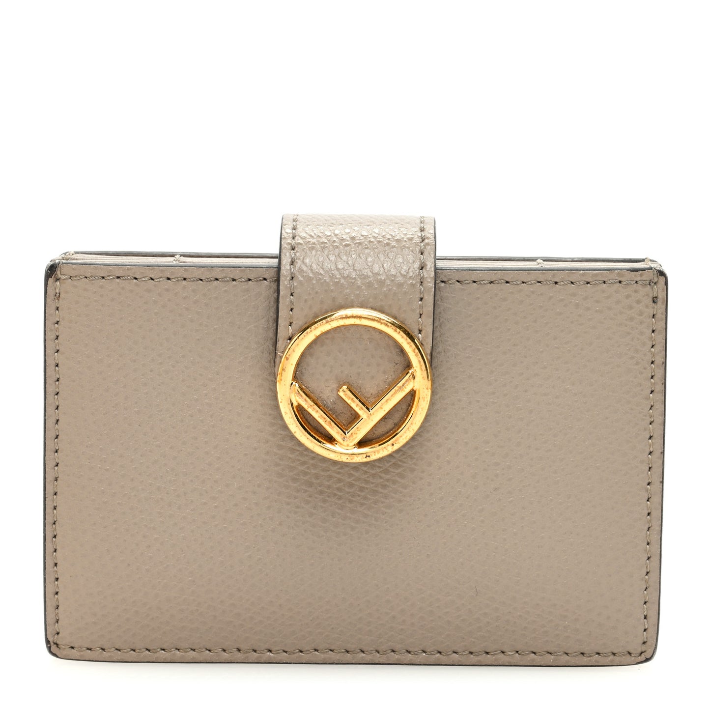 Vitello Cruise F is Fendi Gusseted Card Holder Tortora