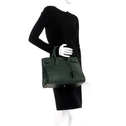 Saint Laurent Calfskin Small Sac De Jour Dark Green 3 of 16