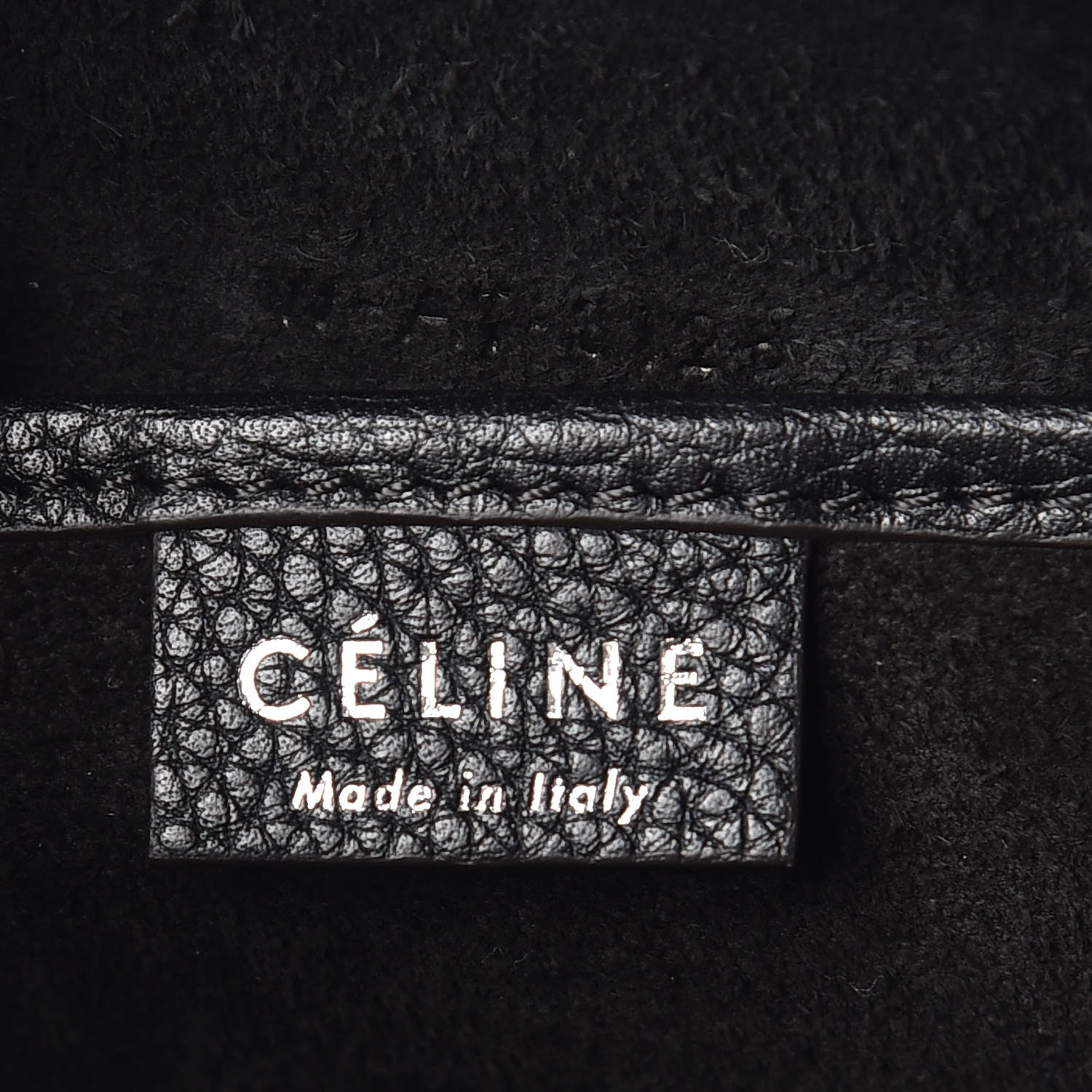 Celine Drummed Calfskin Nano Luggage Black 7 of 10