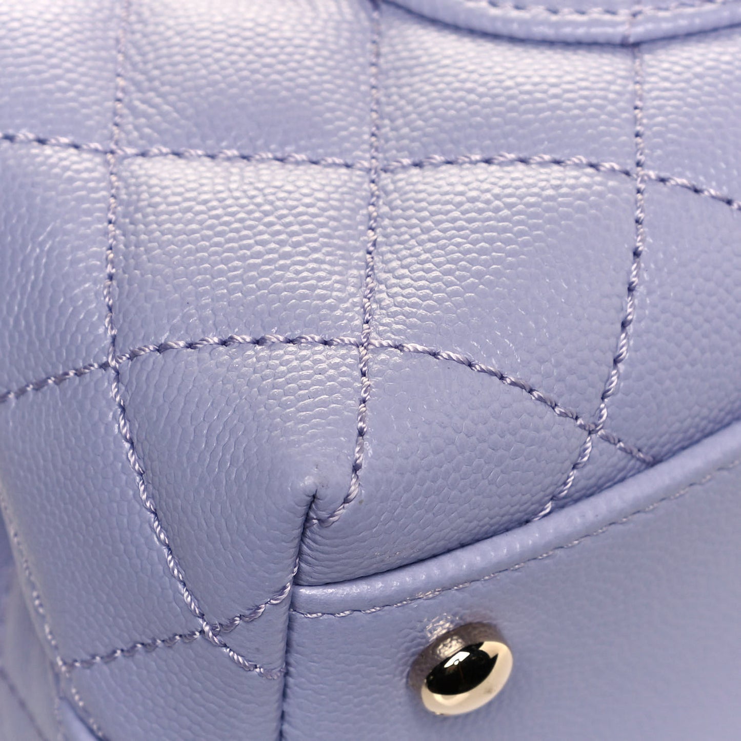 Caviar Quilted Mini Coco Handle Flap Light Purple