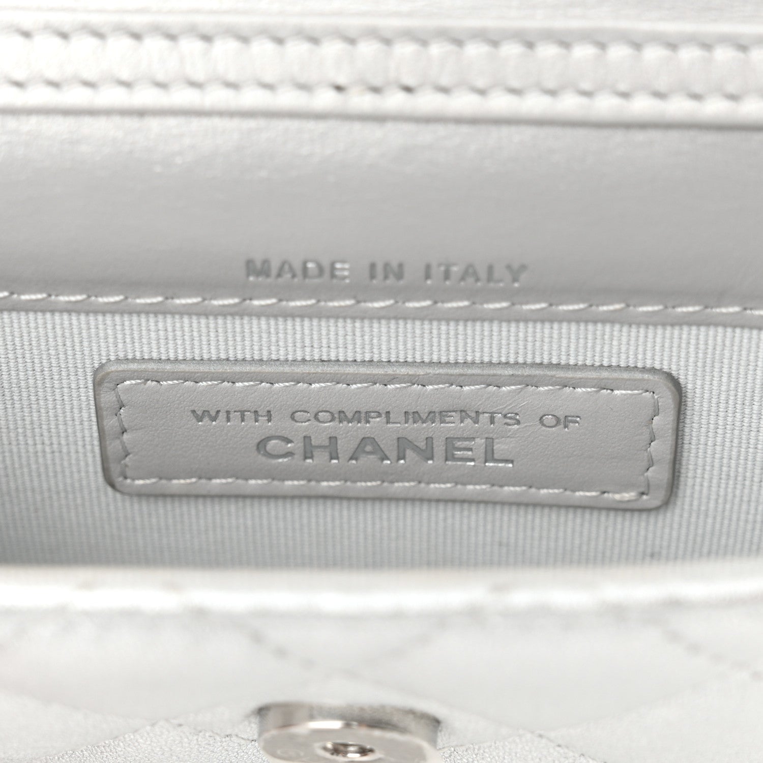 Chanel Metallic Lambskin Crystal Quilted Star Chain Belt Bag Silver 6 of 12