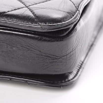 Chanel Glazed Calfskin Quilted Large Perfect Edge Flap Black 9 of 12