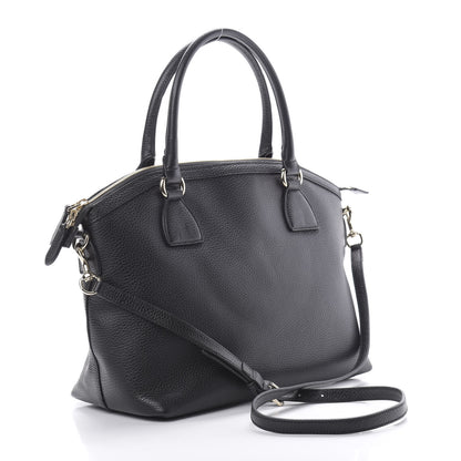 Gucci Dollar Calfskin GG Charm Dome Satchel Black 2 of 11