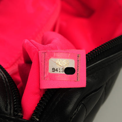 Chanel Calfskin Quilted Cambon Pochette Black White 6 of 7