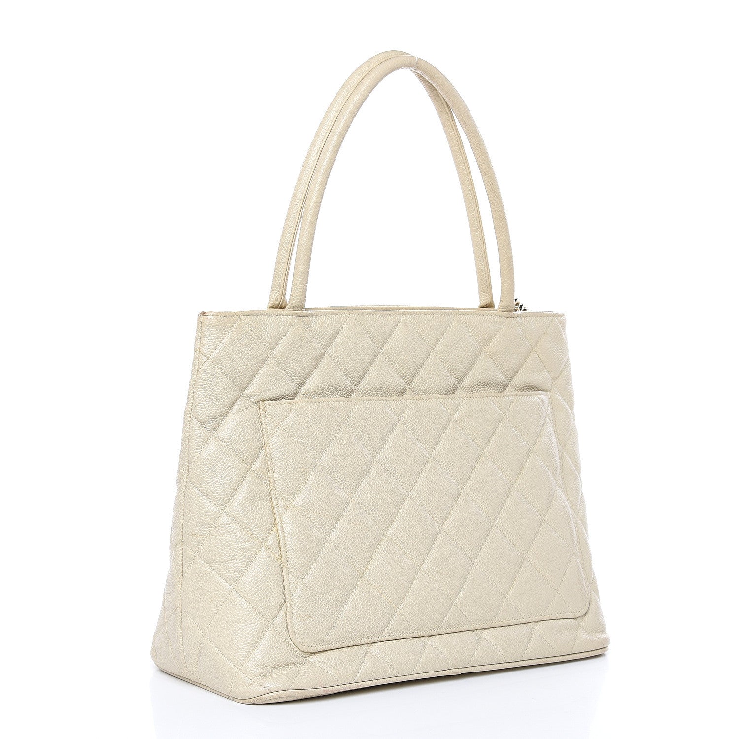 Chanel Caviar Quilted Medallion Tote Light Beige 3 of 17