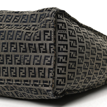 Fendi Zucchino Shopping Tote Navy 5 of 9