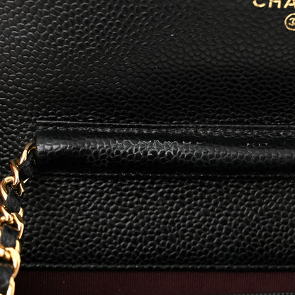 Chanel Caviar Quilted Wallet on Chain WOC Black 13 of 14