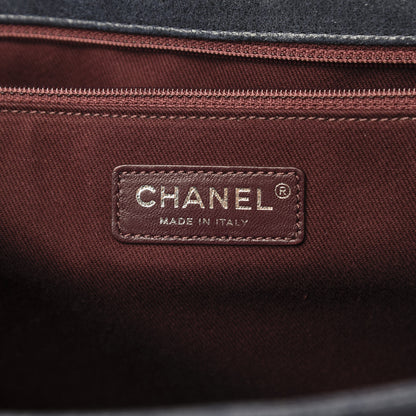 Chanel Goatskin Quilted Large Gentle Boy Flap Navy 6 of 12