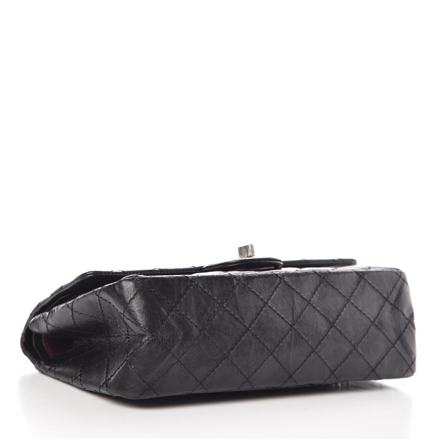 Aged Calfskin Quilted 2.55 Reissue 225 Flap Black