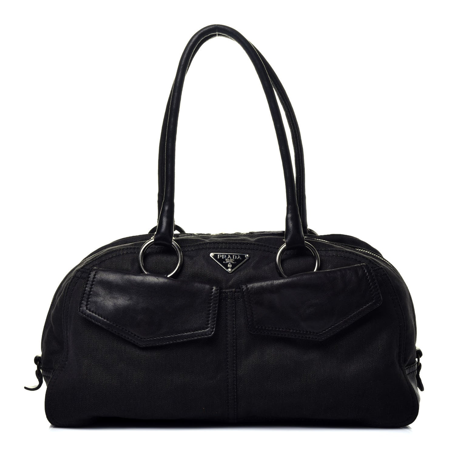 Prada Denim Bowler Black 1 of 8