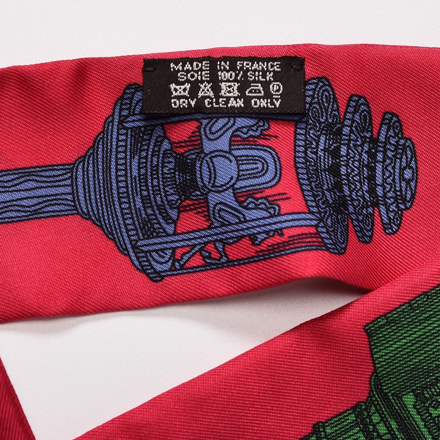 Hermes Silk Merveilleuses Lanternes Twilly Fuchsia Vert Bleu Lavande 3 of 4