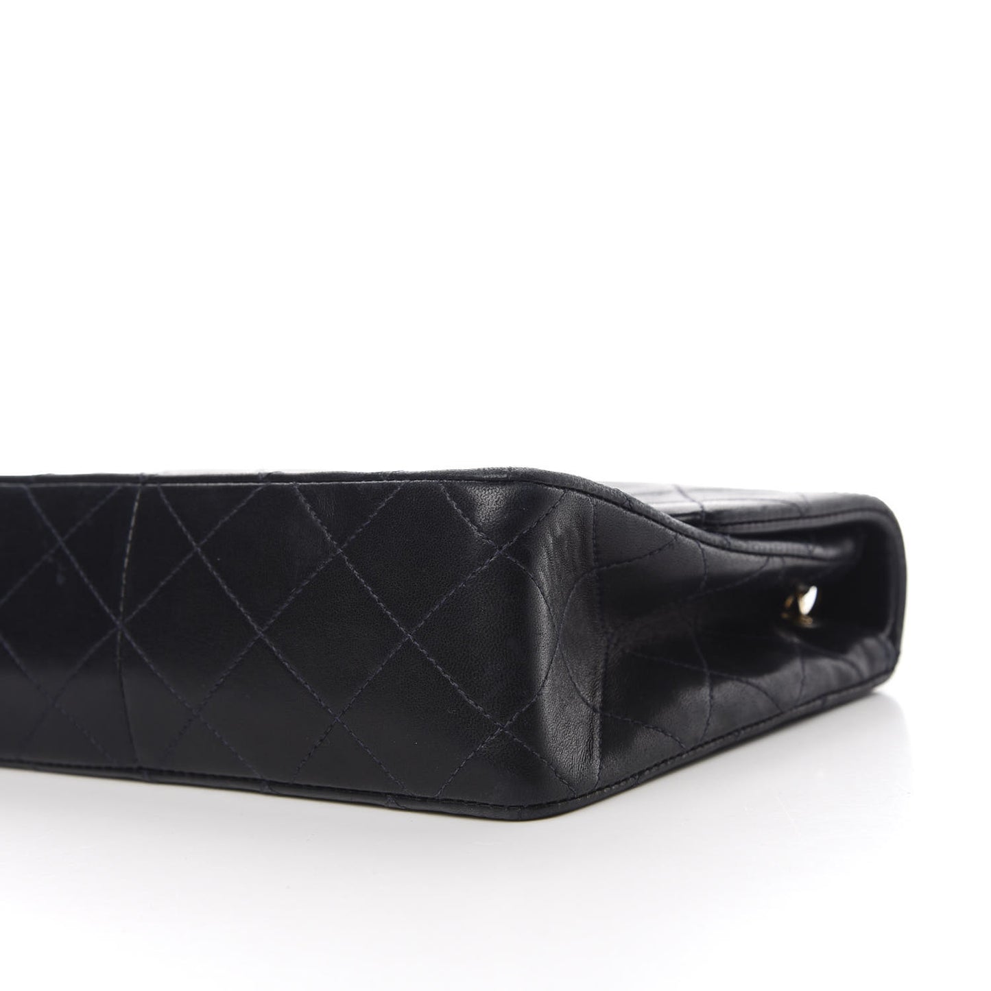 Lambskin Quilted Mini Square Flap Black