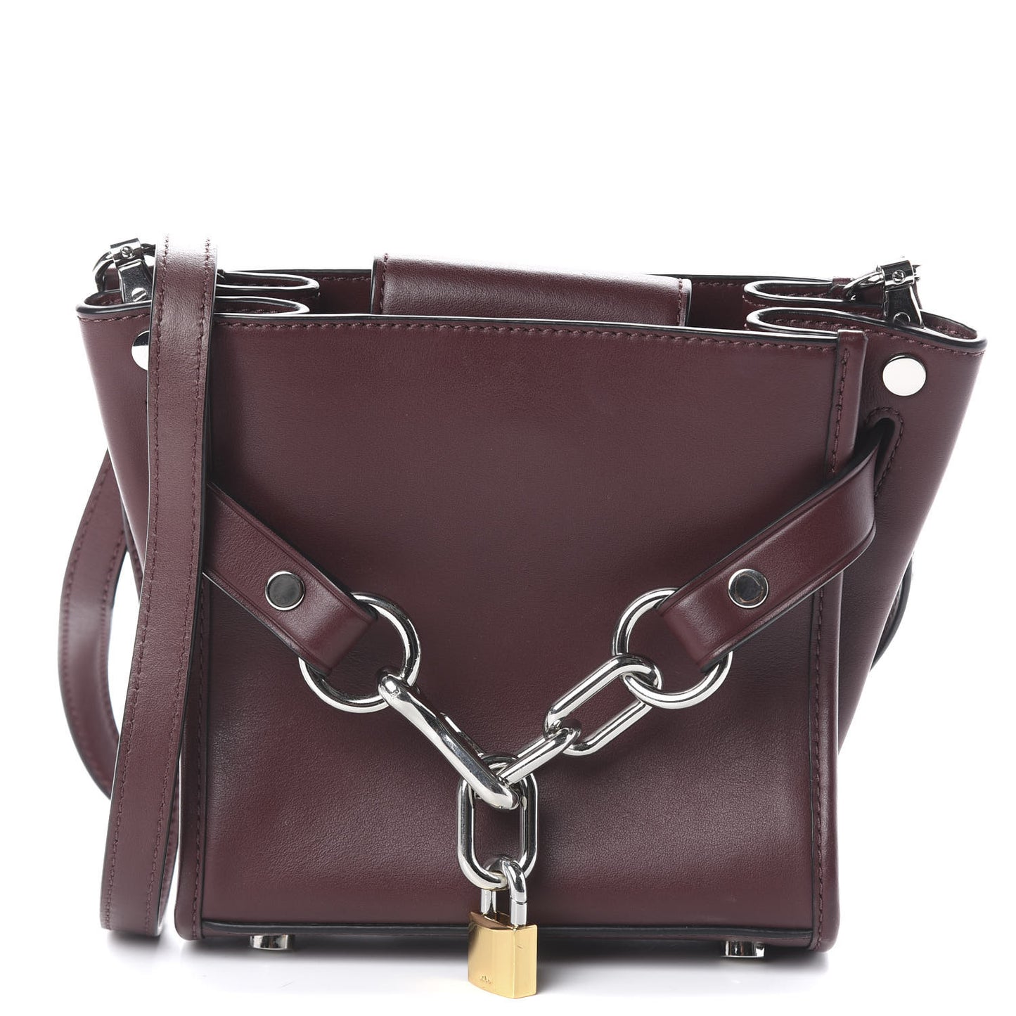 Calfskin Mini Attica Chain Crossbody Beet