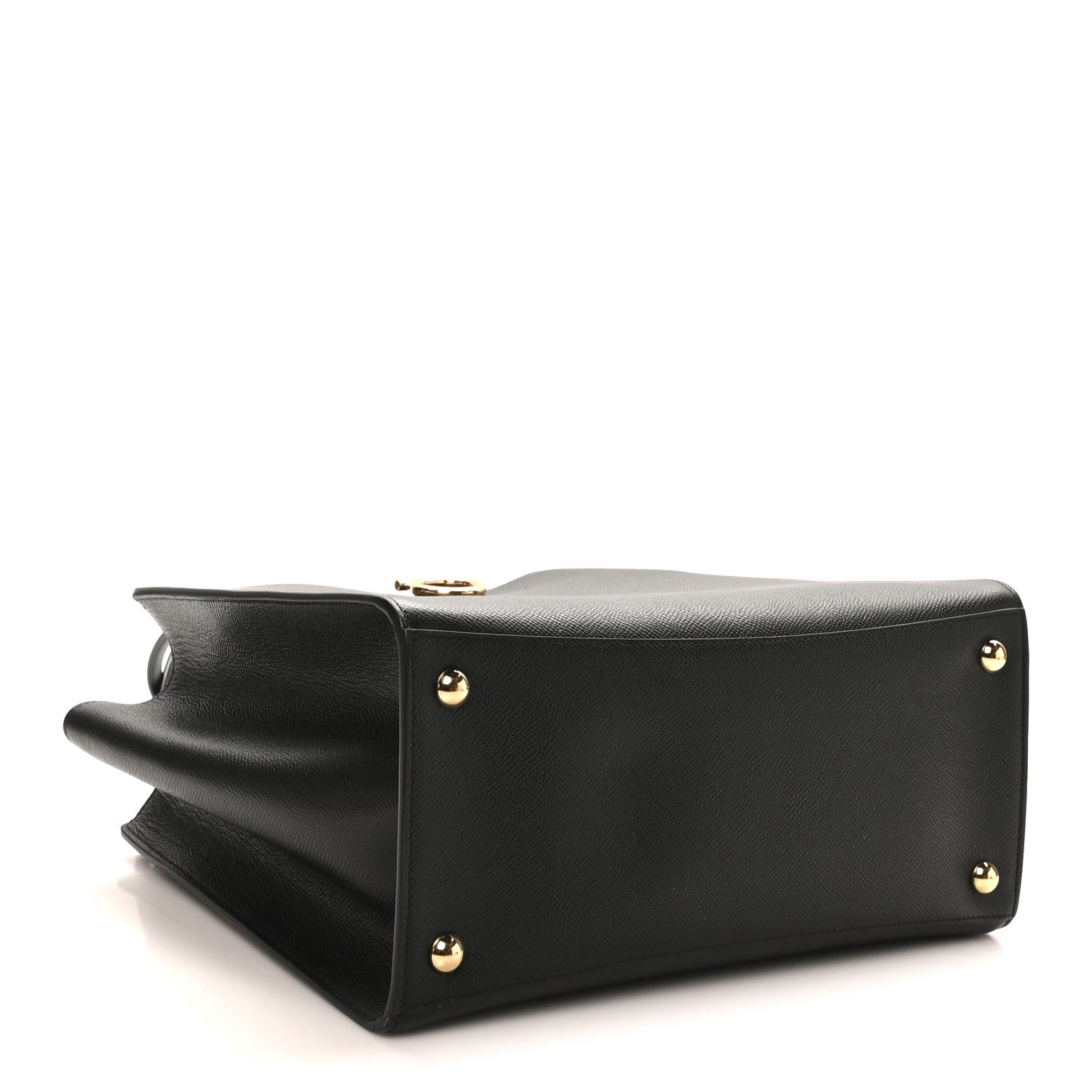 Salvatore Ferragamo Grainy Calfskin Gemini Tote Black 1879814