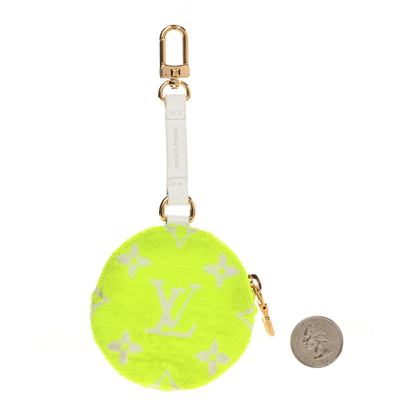 Fabric LV Match Ellipse BB Round Coin Purse Yellow