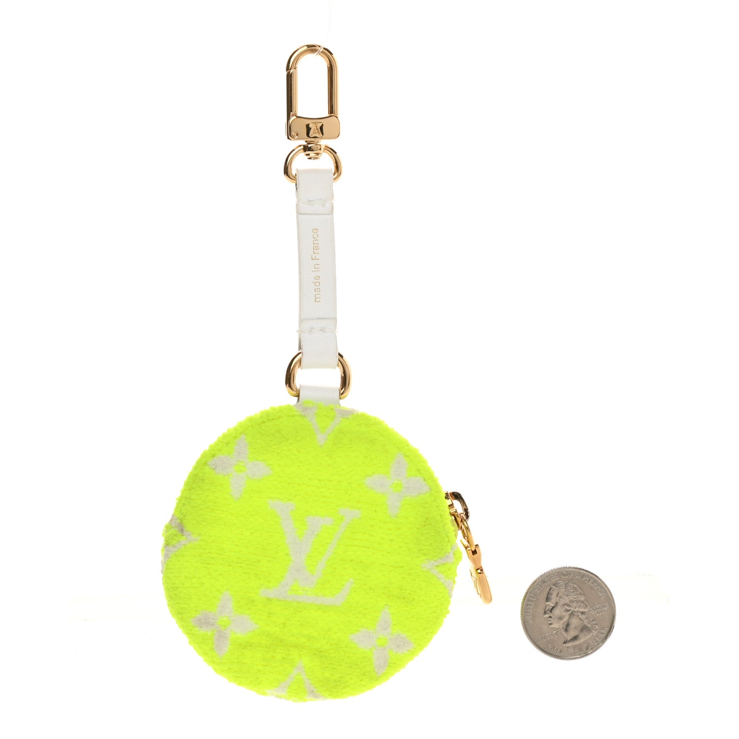 Louis Vuitton Fabric LV Match Ellipse BB Round Coin Purse Yellow 2 of 5