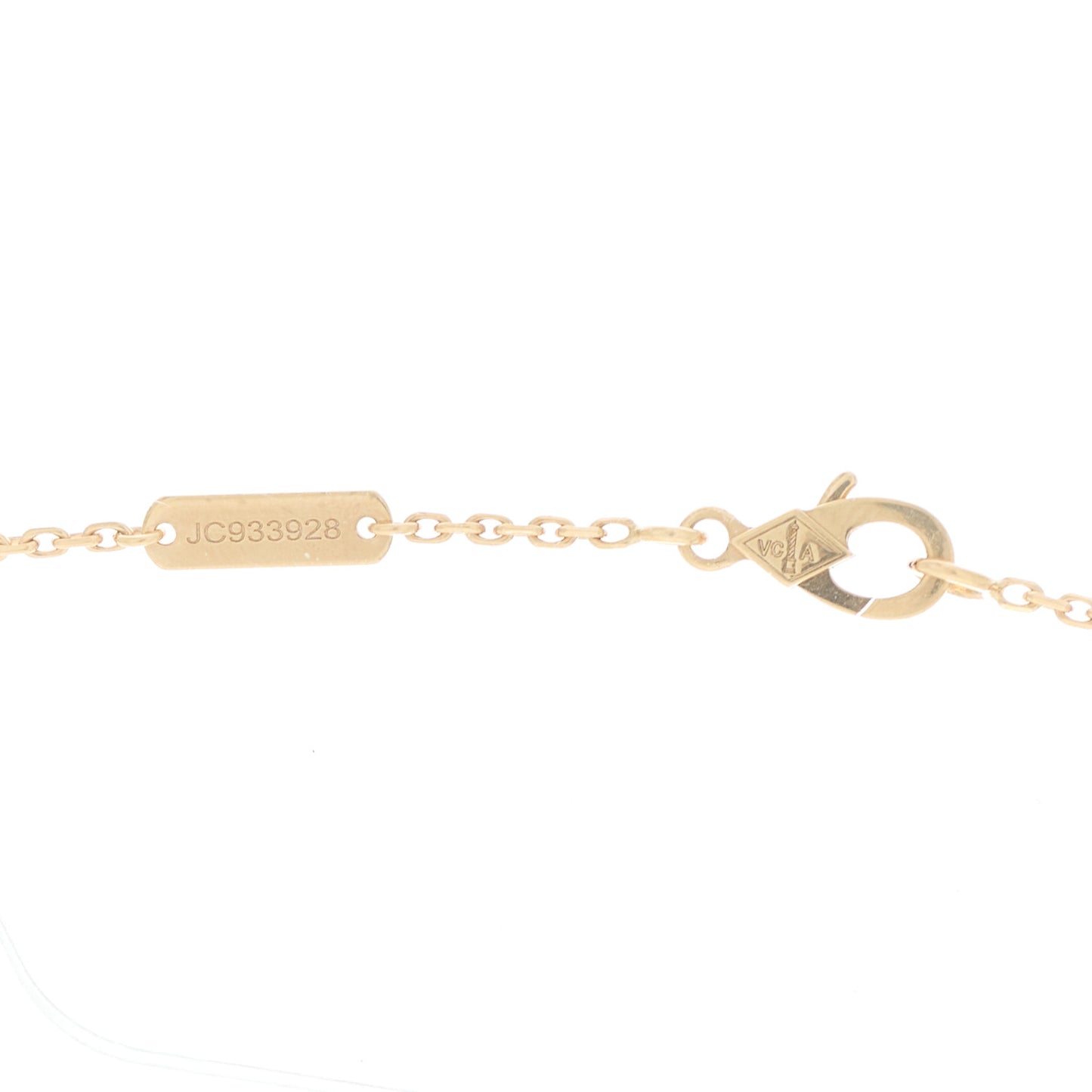18K Yellow Gold Guilloche Vintage Alhambra Pendant Necklace
