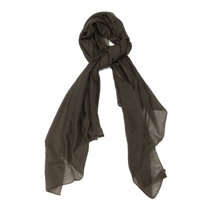 Hermes Cashmere Silk Plume Unie Stole Etoupe 1 of 4