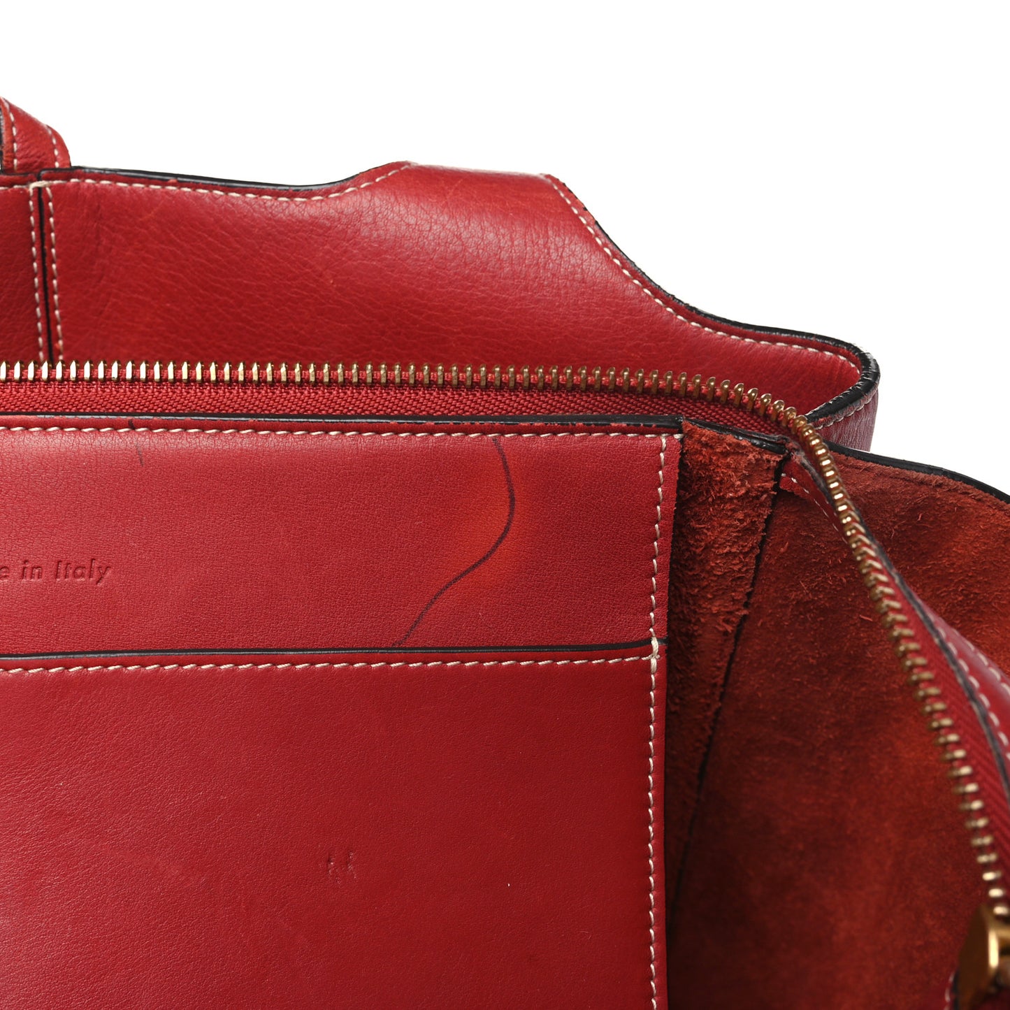 Smooth Calfskin Small Tri-Fold Bag Red