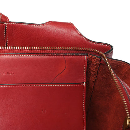 Celine Smooth Calfskin Small Tri-Fold Bag Red 12 of 14
