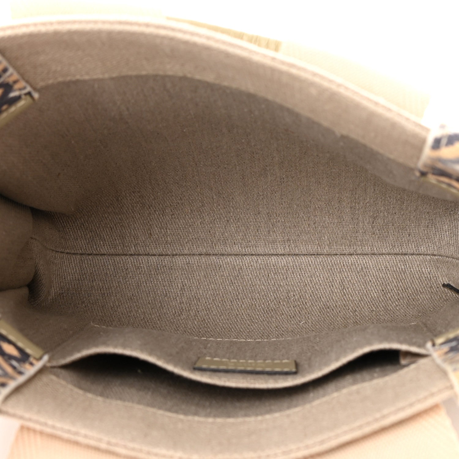 Chloe Cotton Calfskin Small Woody Ribbon Tote With Strap Slate Green 5 of 13