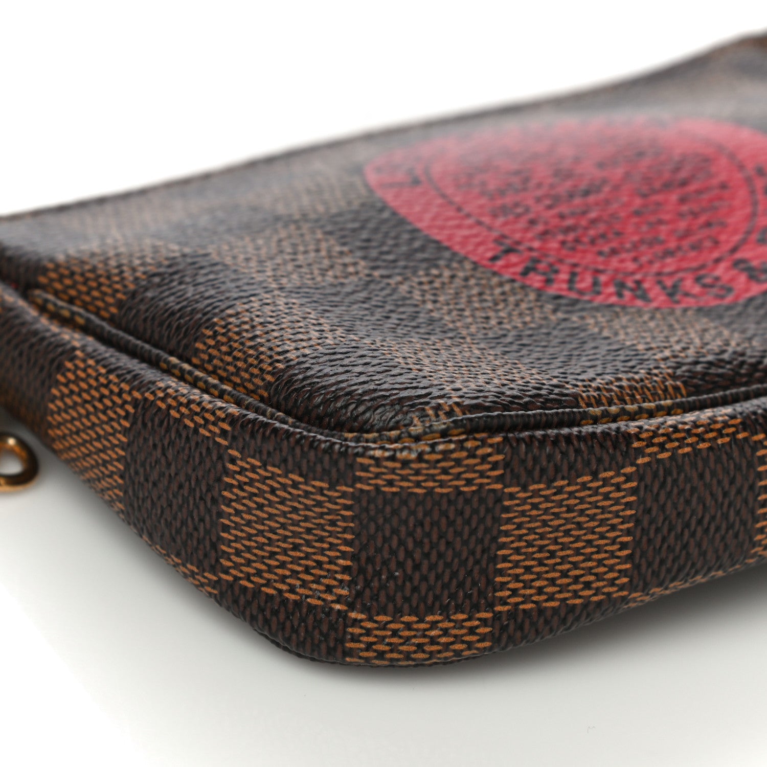 Louis Vuitton Damier Ebene Complice Trunks and Bags Mini Pochette Accessories Red 9 of 10
