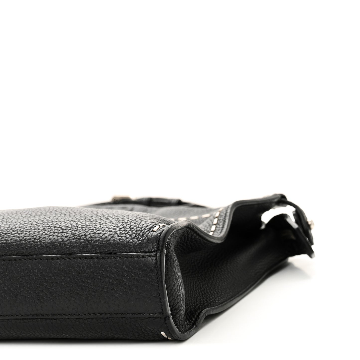 Cuoio Romano Selleria Studded Large Peekaboo Iconic Fit Satchel Black