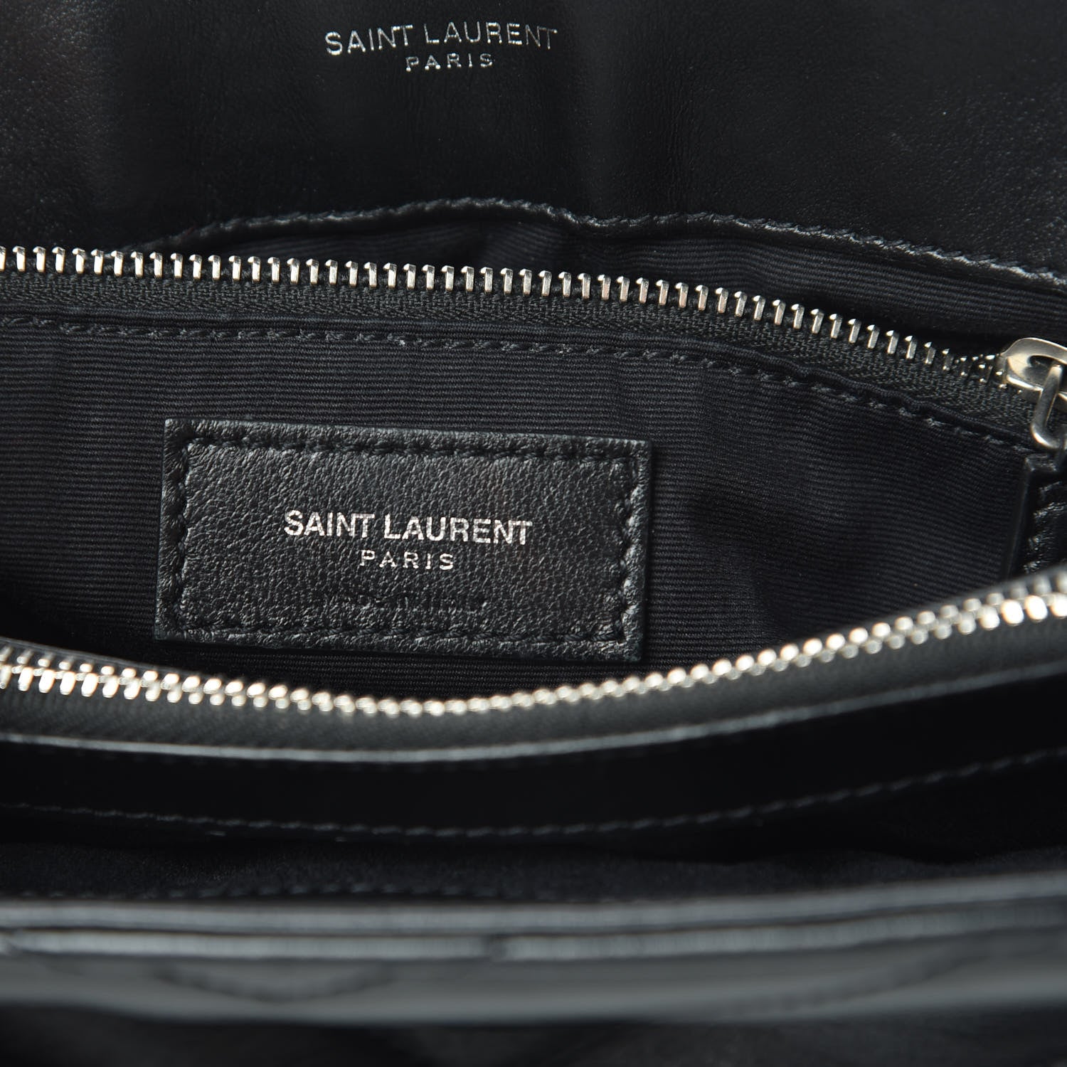 Saint Laurent Calfskin Y Quilted Monogram Medium Loulou Chain Satchel Black 7 of 17