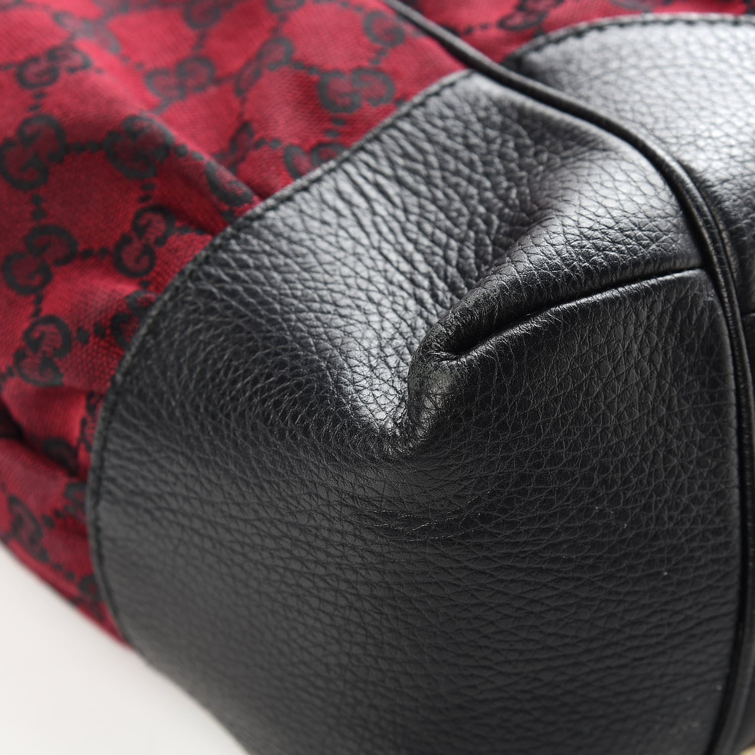 Gucci Monogram Full Moon Tote Red Black 10 of 14